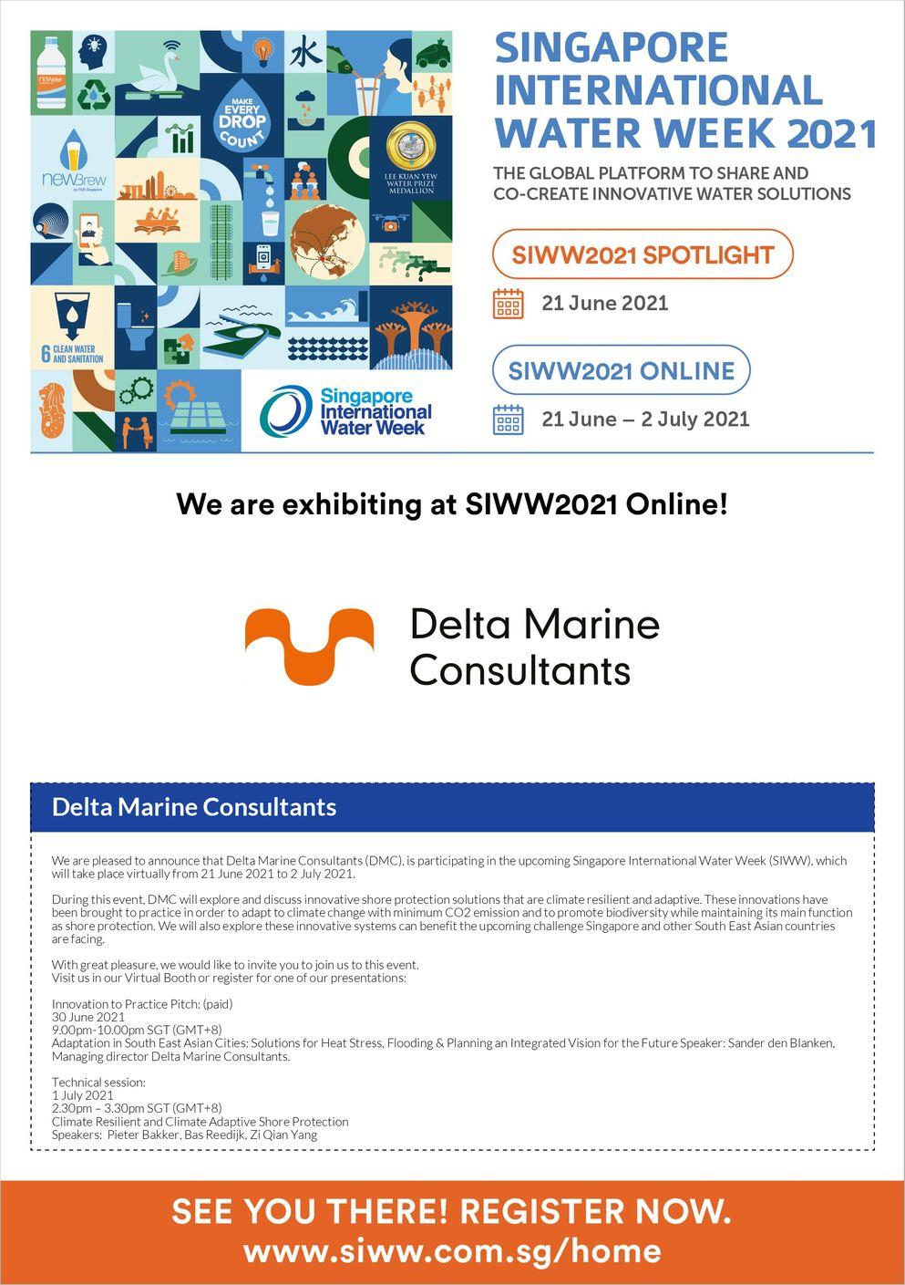 Delta Marine Consultants participating in Singapore International Water Week