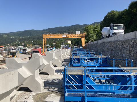 Concrete casting Xbloc Inebolu
